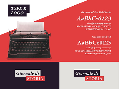 Giornale Storia Logo & Type brand identity design logo palette restyling type