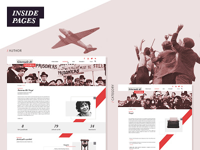 Giornale di Storia - Inside pages identity inside pages interface palette ui ux web web design website design