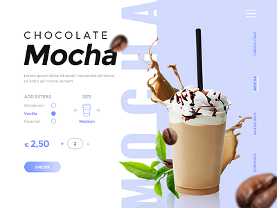 Coffee shop website coffee dailyui drink e commerce interface order pricing shop ui ux website