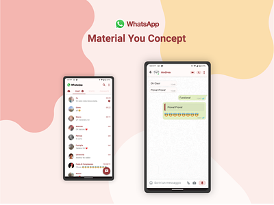 Whatsapp in Material You style