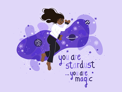 you are stardust, you are magic 2d character character design character illustration flat flatdesign illustration illustration art illustration design illustration digital illustrations illustrations wallpaper illustrationsketch illustrative design illustrator procreate procreate art procreate illustration typography ui ui design