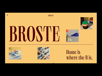 Broste Copenhagen — Exploration 01 animation design header modern typography website