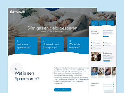 Inventum Spaarpomp design ui uidesign ux uxdesign webdesign website