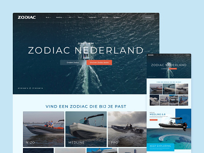 Zodiac boat design ui uidesign ux uxdesign video webdesign website