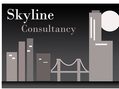 skyline consultancy branding design flat illustration logo vector
