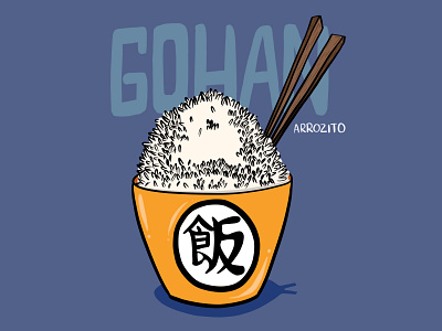 A Bowl of Gohan illustration practice procreate procreate app