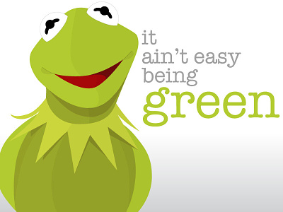It Ain't Easy Being Green green illustrator kermit the muppets