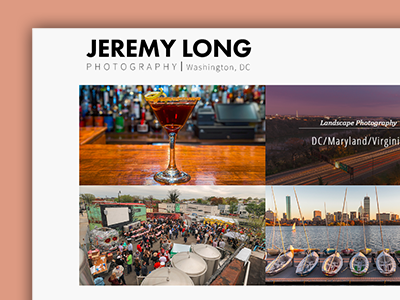 Jeremy Long Photography design web