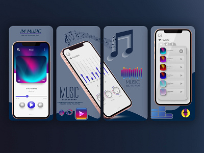 Music Mobile App Design android app app app design branding design graphic design illustration logo music app ui ui ux design