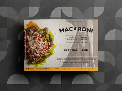 Mac & Roni american cheese flyer italian lepca mac pattern pesto print smart diseños sticker