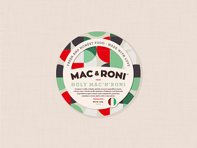 Mac&Roni - Holy Mac'n'Roni - Sticker food macroni packaging sticker