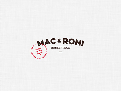 Mac'n'Roni Logo food italian logo macheroni macncheese