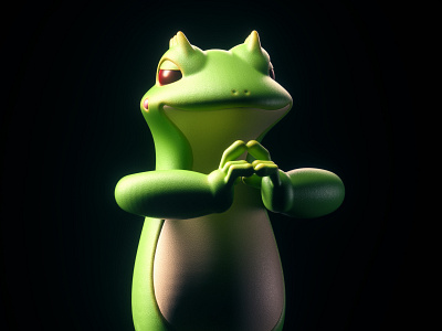 Ninjutsu frog design illustration