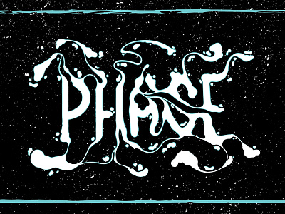Phase hand lettering lettering liquid moon night phase