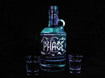 Phase Moonshine Packaging hand lettering lettering moon moonshine packaging phase