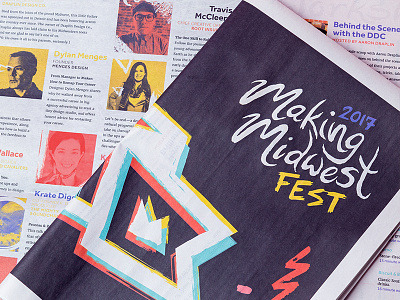 Making Midwest Fest ⌘ Newspaper Program design event lettering making midwest newspaper program vibrant