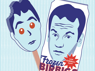 Frozen Birbigs Poster gigposter ice cream screenprint