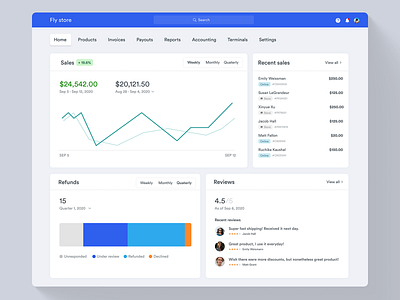 Dashboard - Store app (Omnichannel) analytics app app design chart clean design desktop enterprise finance flat minimal money revenue sales store ui uiux ux visualization web
