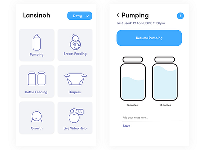 Baby App UI Design