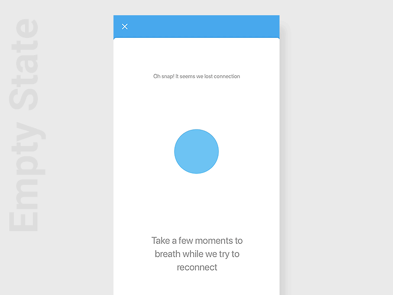 Empty State Exploration (Breathing) android breathing empty material state ui ux wellness