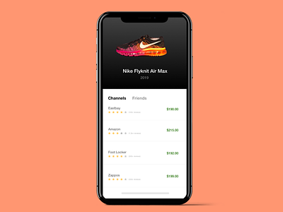 Interface shot for a Shopping Experience App comparison design illustration interface interface design ios minimal product reviews shoes shopping store ui ux design