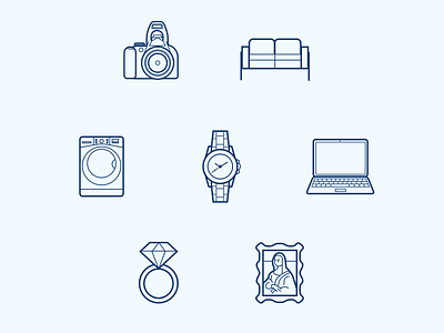 Home Inventory Icons branding icon iconography icons identity interface ios iphone ui