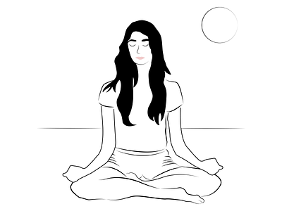 Meditation calmness character drawing drawings editorial editorial art editorial illustration health illustration meditate meditating meditation vector wellbeing