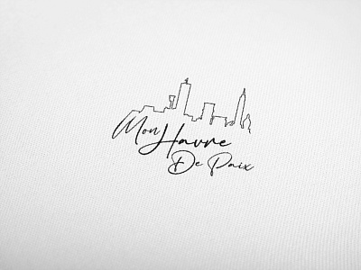 Logo marque " Mon Havre de Paix " design embroidered patch logo logodesign logotype minimal