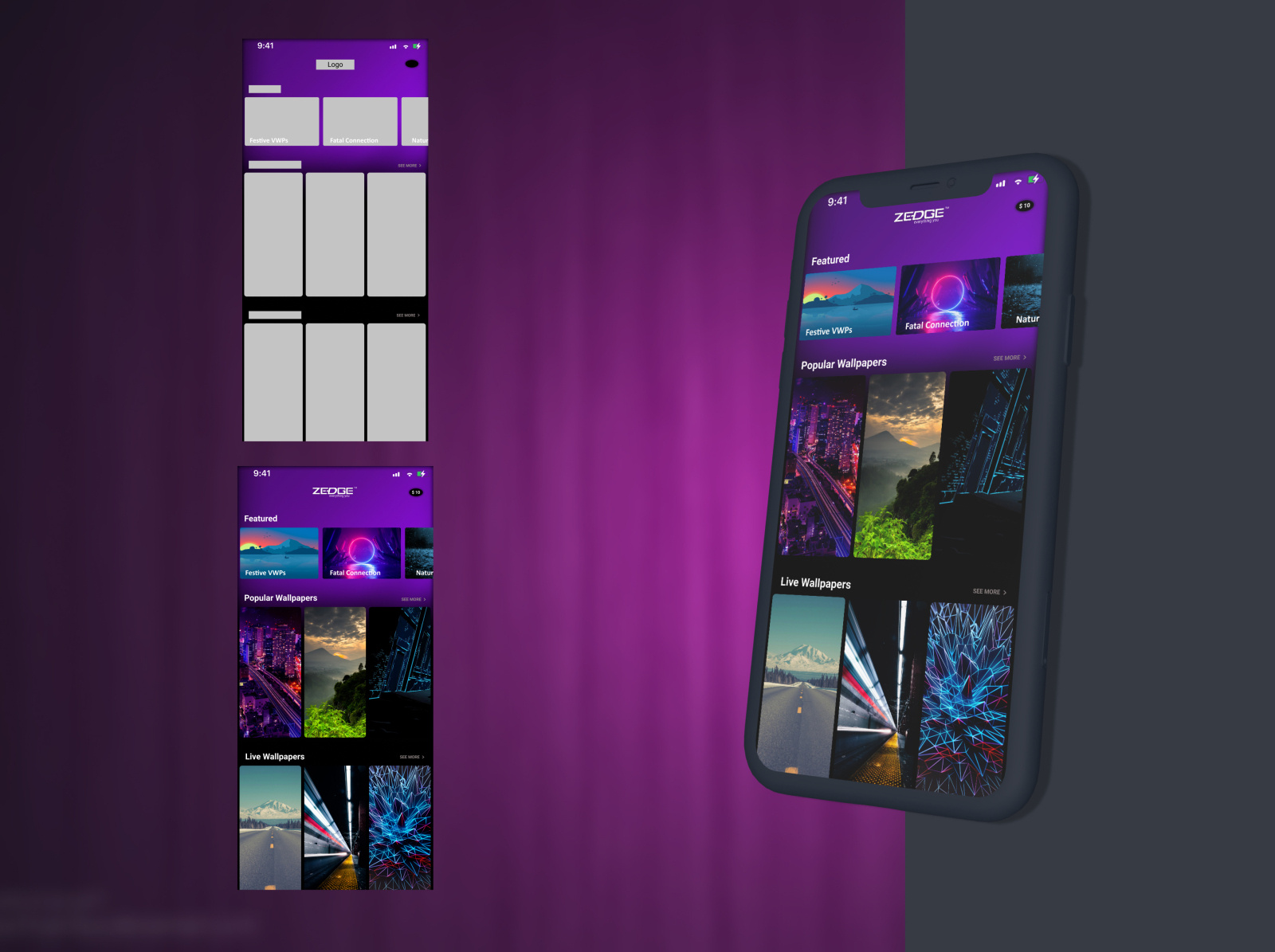 Zedge App UI Redesigned by Musaib Khan on Dribbble