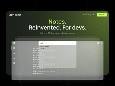 Dendron Homepage landing page