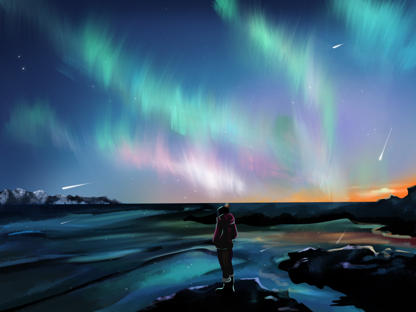 The Northern Lights by Jayshree on Dribbble
