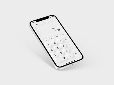 Calculator in neumorphism