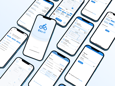 Bicycle sharing app (case study) design graphic design ui