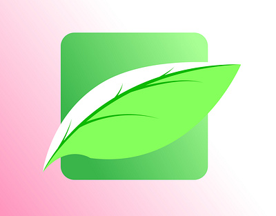 Eco app background design icon logo