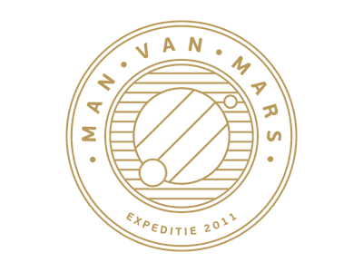 Man van Mars animated branding circular gold lines logo manvanmars
