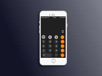 Calculator app for iphone 6 design illustration ui ux
