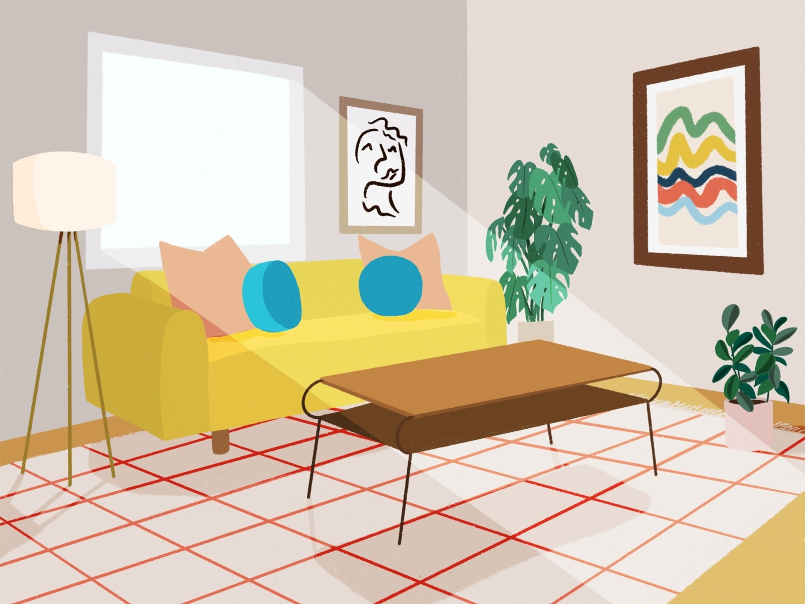 Living Room Vibes by Madison Ferdman on Dribbble