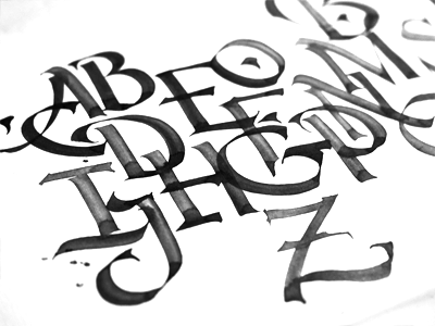 Serif calligraphy serif