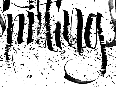 Details calligraphy details dirty raw