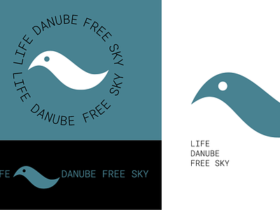Life Danube Free Sky bird danube icon logo wave