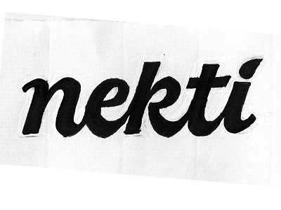 nekti lettering logo logotype packaging sketch