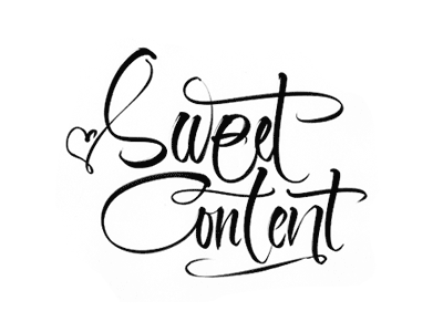 Sweet brush calligraphy content playful sweet