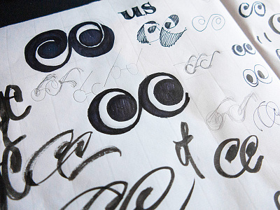 Curious Sketches curious lettering logotype monogram sketch