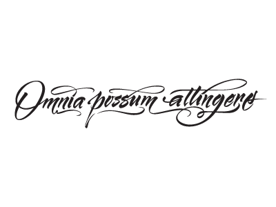 Omnia Vector calligraphy tattoo vector