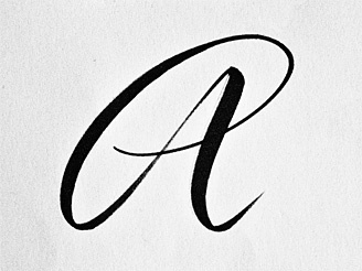 Aa a calligraphy symbol