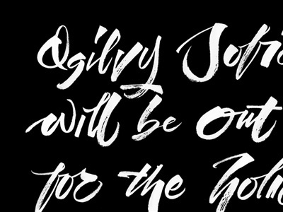 Ogilvy brush calligraphy holidays ogilvy