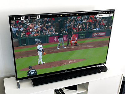 Baseball Score TV Bug / Bar baseball clean design interfacedesign minimalistic simple sports tv tvinterface ui design uiux ux visual design