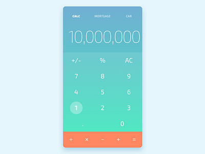 Calculator clean minimalistic portfolio uiux ux uxd visual design