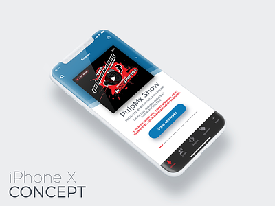 iPhone X Concept clean concept freelance iphone 10 iphone x minimalistic podcast portfolio uiux ux uxd visual design