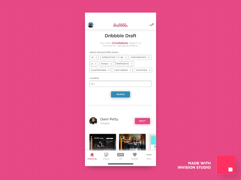 3 MOAR DRIBBBLE INVITES!!! app design clean dribbble invites invision studio invite invites iphone minimalistic simple studio ui ui design uiux ux visual design